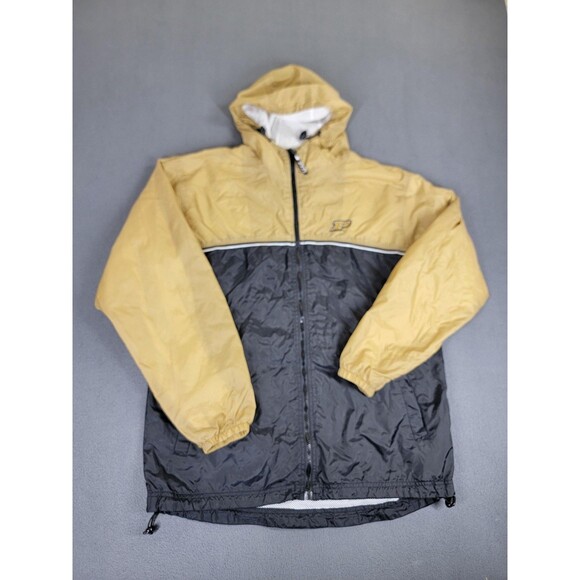 Purdue Boilermakers Jacket Mens Medium Gold Black NCAA Basketball Starter Hooded - Picture 1 of 16